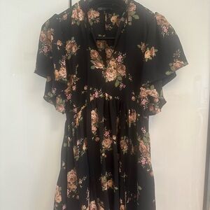 Zara Black Floral Dress